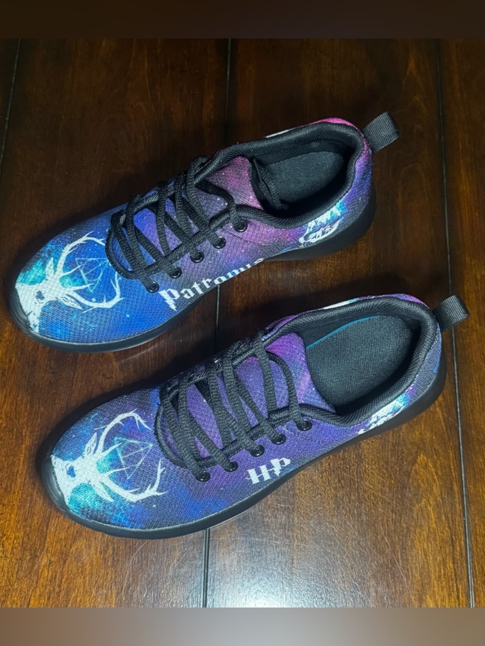 NIB Harry Potter Themed Galaxy Sneakers in Blue & Purple - Picture 4 of 8
